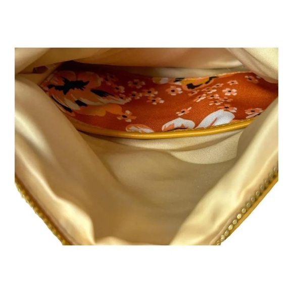 RACHEL PALLY Zahara Reversible Orange Floral and Yellow Clutch Purse - NEW! - Picture 7 of 8